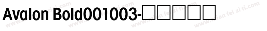 Avalon Bold001003字体转换